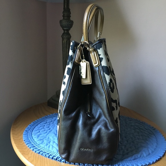 ❤️ Coach Madison Phoebe Ocelot Shoulder Bag - Picture 4 of 8